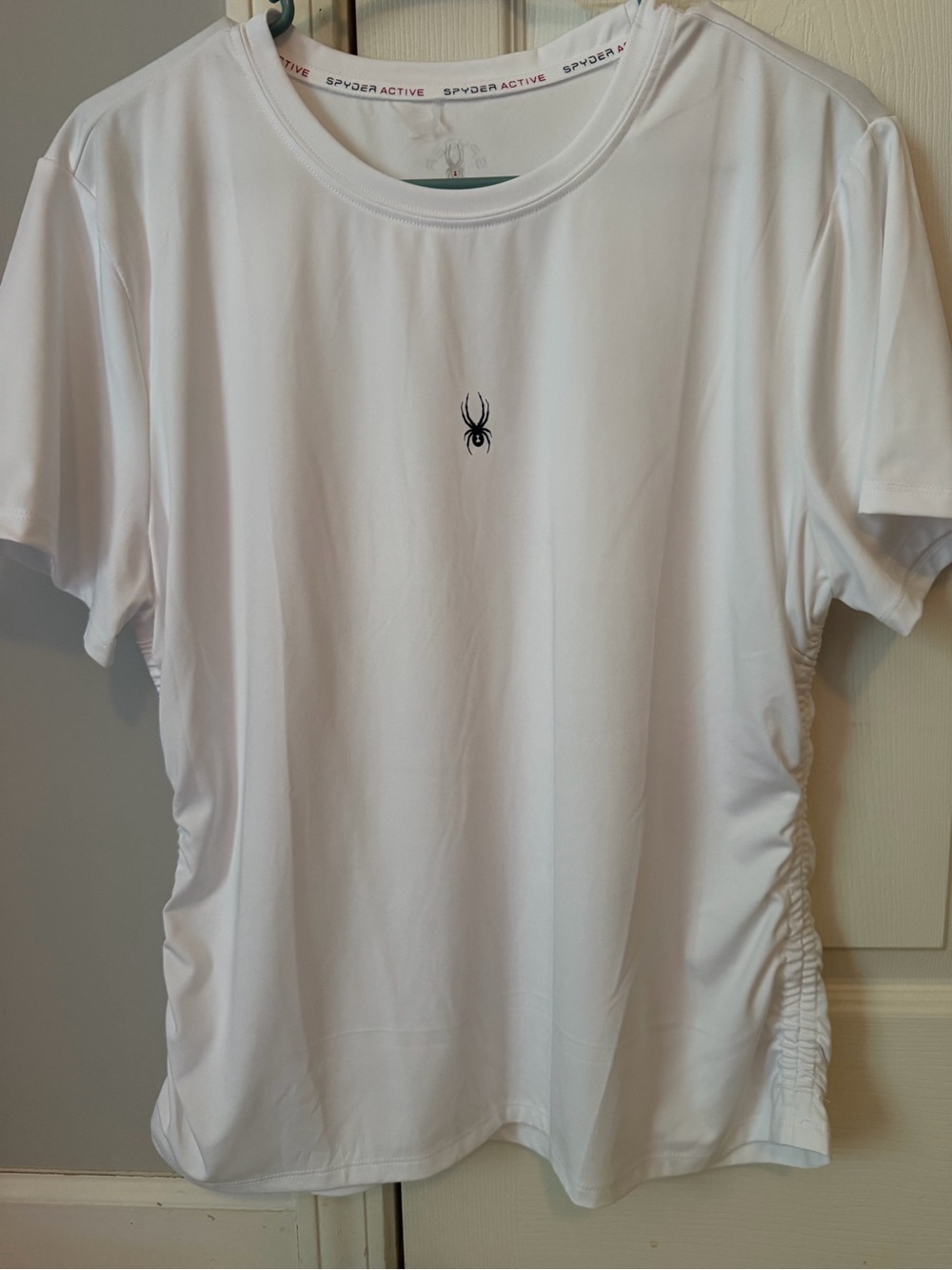 NEW! Spyder Active White Performance Tee with Spider Logo. Size XL